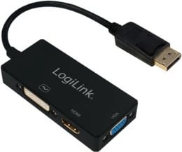 Adapter DisplayPort LogiLink CV0109, HDMI + VGA + DVI, 0.15m, i zi