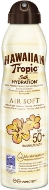 Sprej mbrojtës nga dielli Hawaiian Tropic Silk Hydration Air Soft SPF50+, 220ml