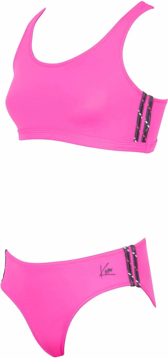 Set bikini dy pjesësh, ngjyrë neon rozë, Jumeon