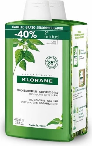 Shampon Klorane Duplo Nettle 2x400ml