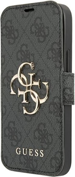 Mbështjellës Guess 4G Big Metal Logo për iPhone 13 Pro Max 6.7", Gri