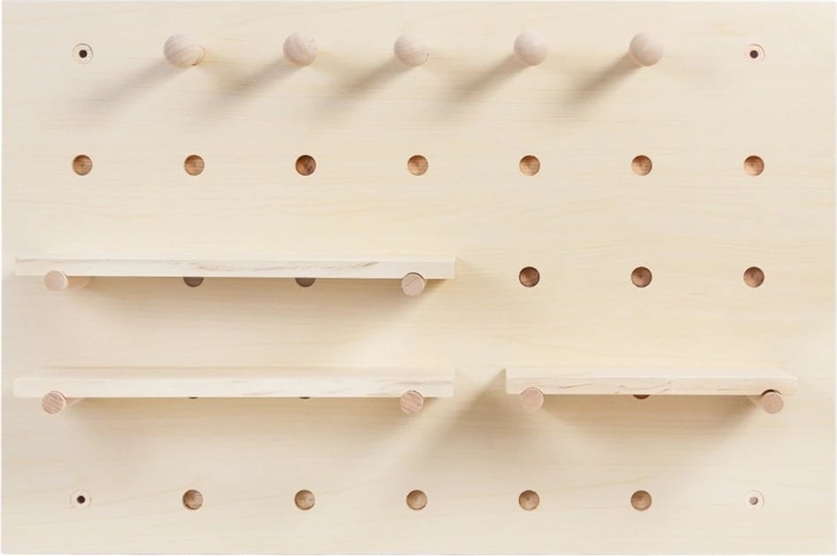 Tabelë organizuese murale, Maclean MC-130 WD, 40x60 cm, 3 rafte + 5 grepa, ngarkesë 20 kg, dru i çelët Tabelë organizuese murale, Maclean MC-130 WD, 40x60 cm, 3 rafte + 5 grepa, ngarkesë 20 kg, dru i çelët