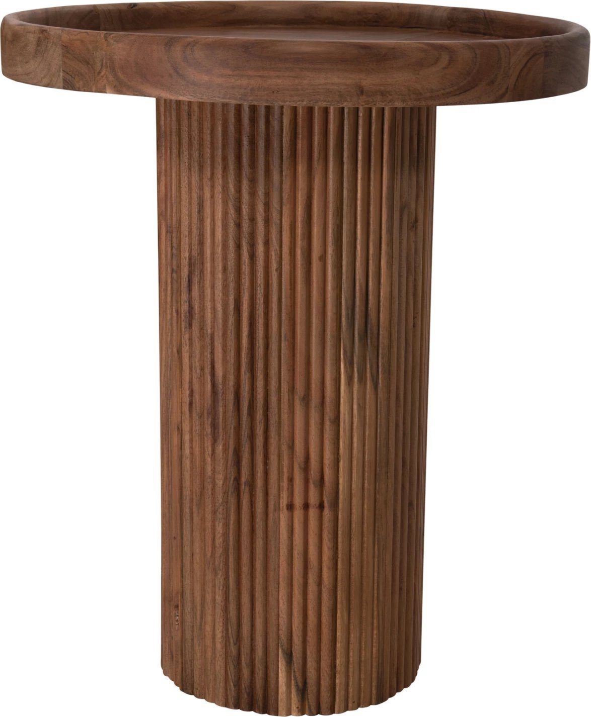 Tavolinë kafeje rrethore RAJJEH, dru akacie, Φ50x60H cm