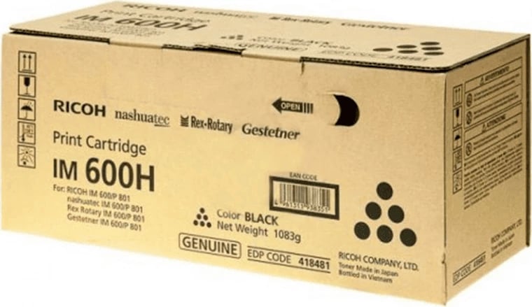 Toner Ricoh IM 600H 418481 rendiment 40000 faqe, i zi