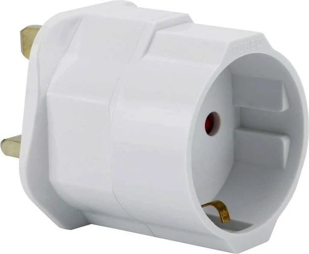 Adapter elektrik iBOX IAUKEU, UK-EU, i bardhë