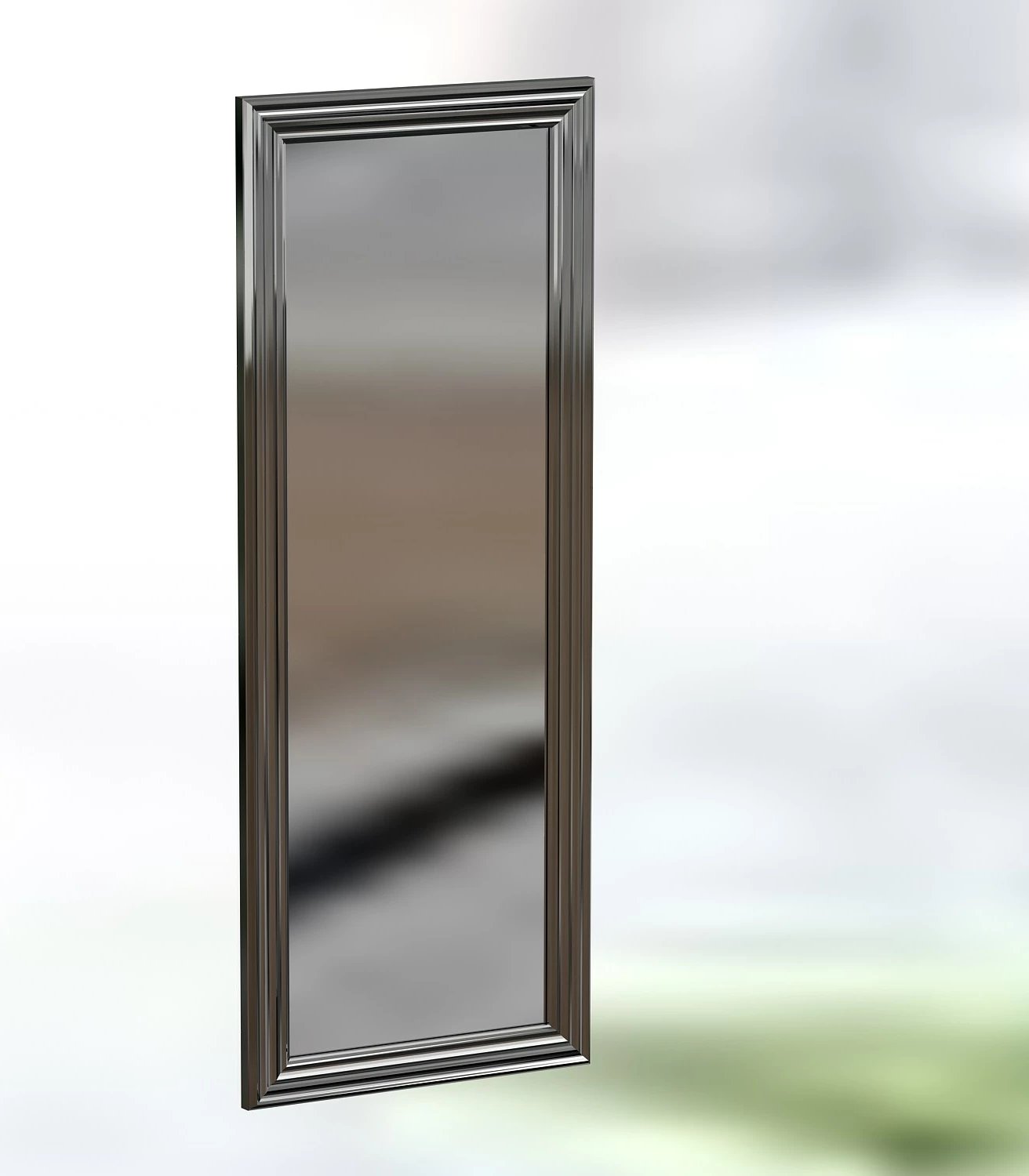 Pasqyrë me kornizë argjendi, Hanah Home, Smooth, 40x105cm