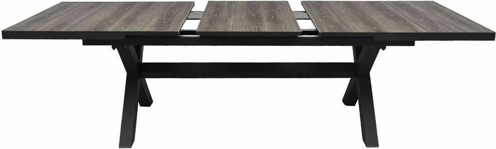 Tavolinë e zgjatshme Sorpresa, ngjyrë gri e errët, 202x101x77