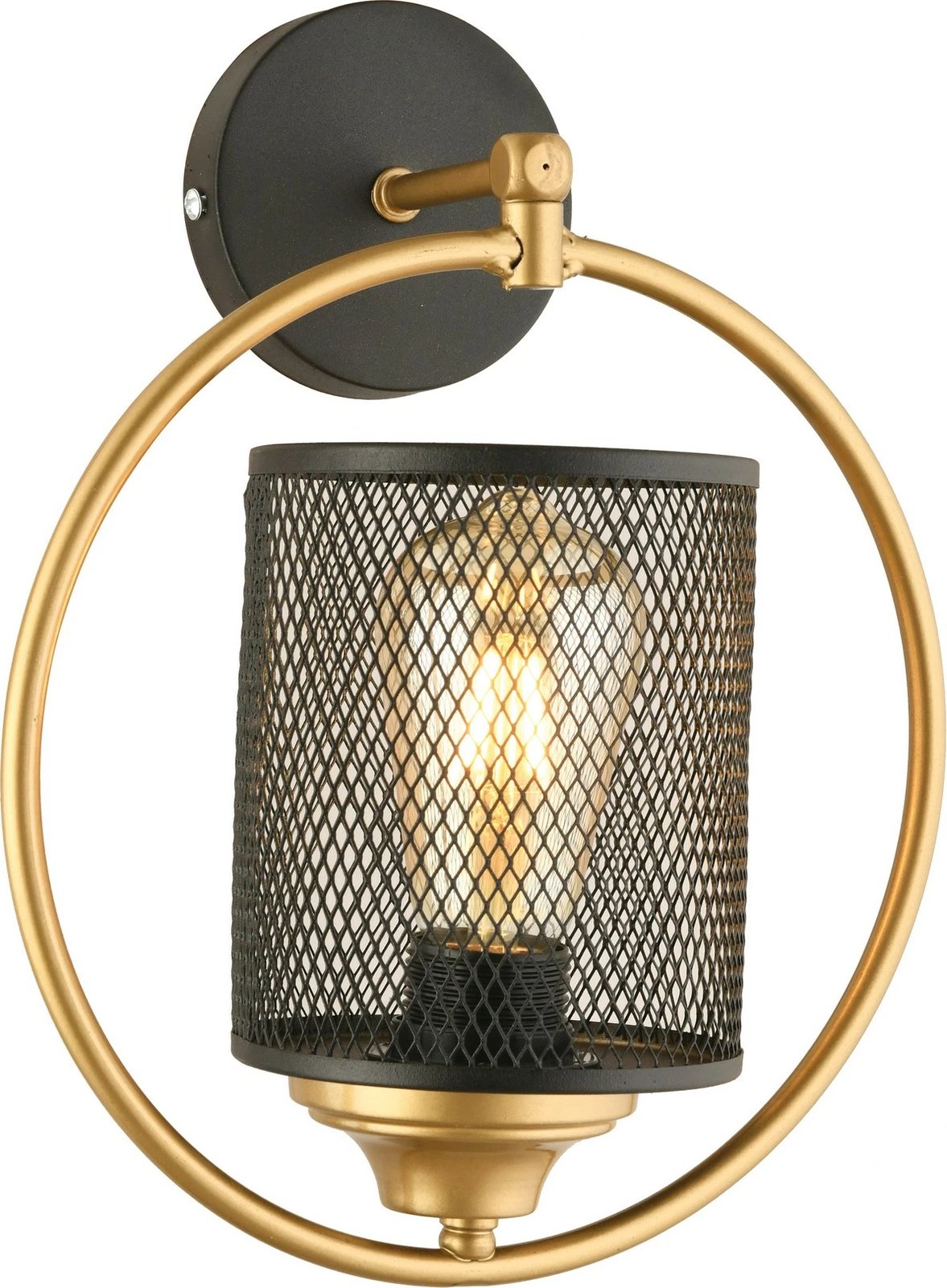 Llambë muri Opviq, AP-34, trup metalik, ngjyrë e zezë