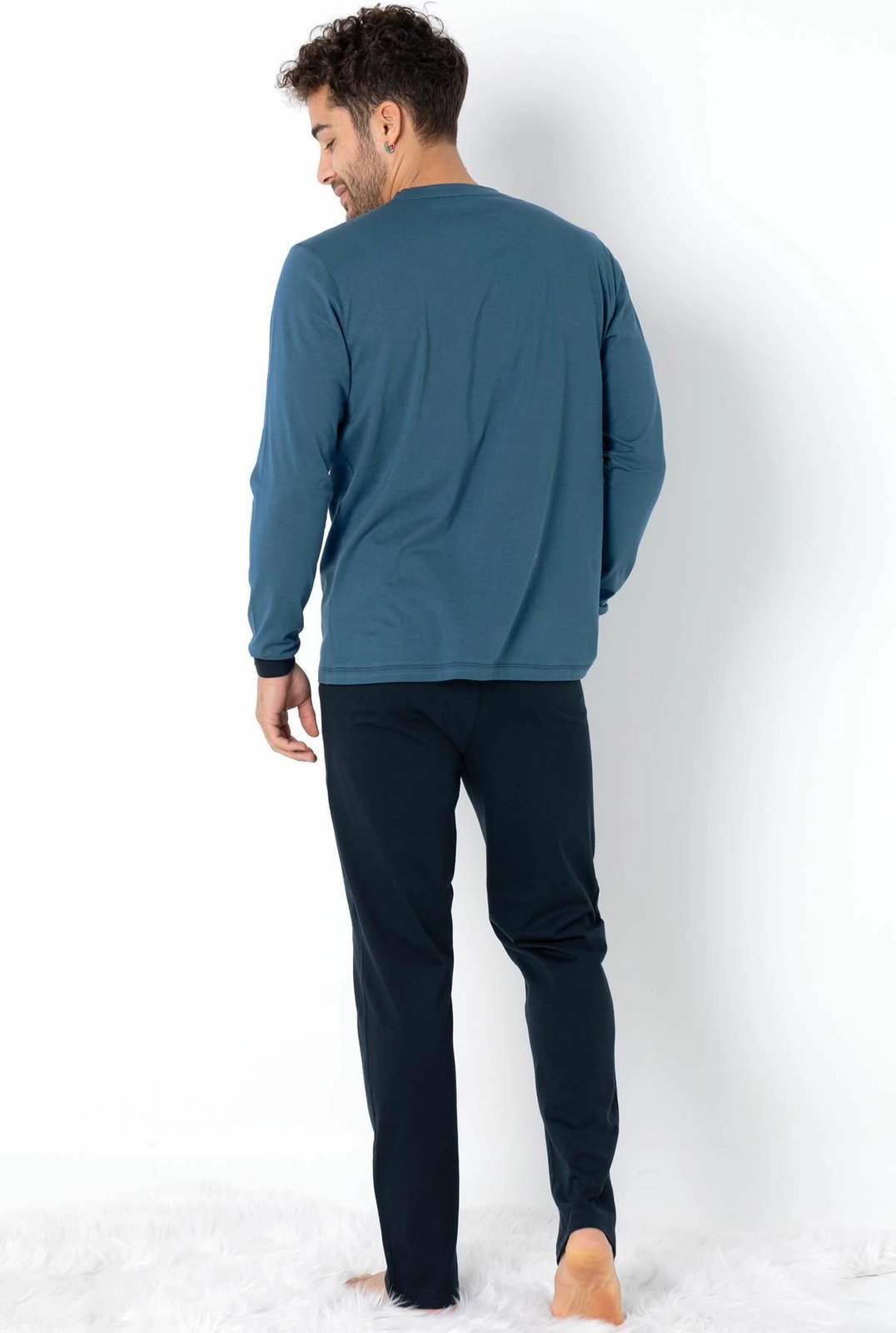 Set pizhamash për burra, Jumeon, 002-000696, ngjyrë e kaltër e errët