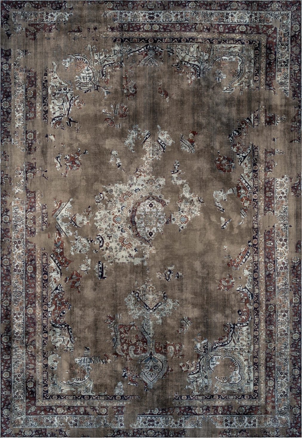 Tepih vintage, FH7675.05, 160x230 cm, ngjyrë kafe, JOSIANE, me franja