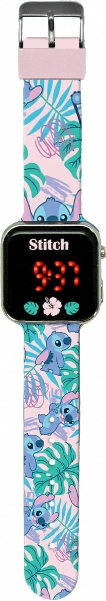 Orë dore LED Kids Euroswan Stitch me kalendar, shumëngjyrëshe