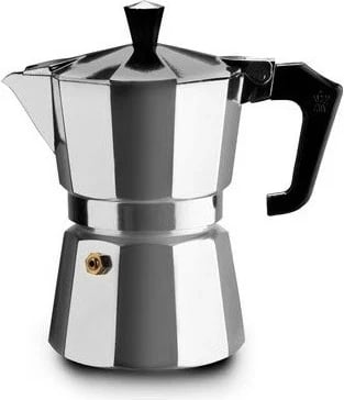 Moka pot Pezzetti Italexpress, 3 filxhanë, 0.15L, alumini, e zezë