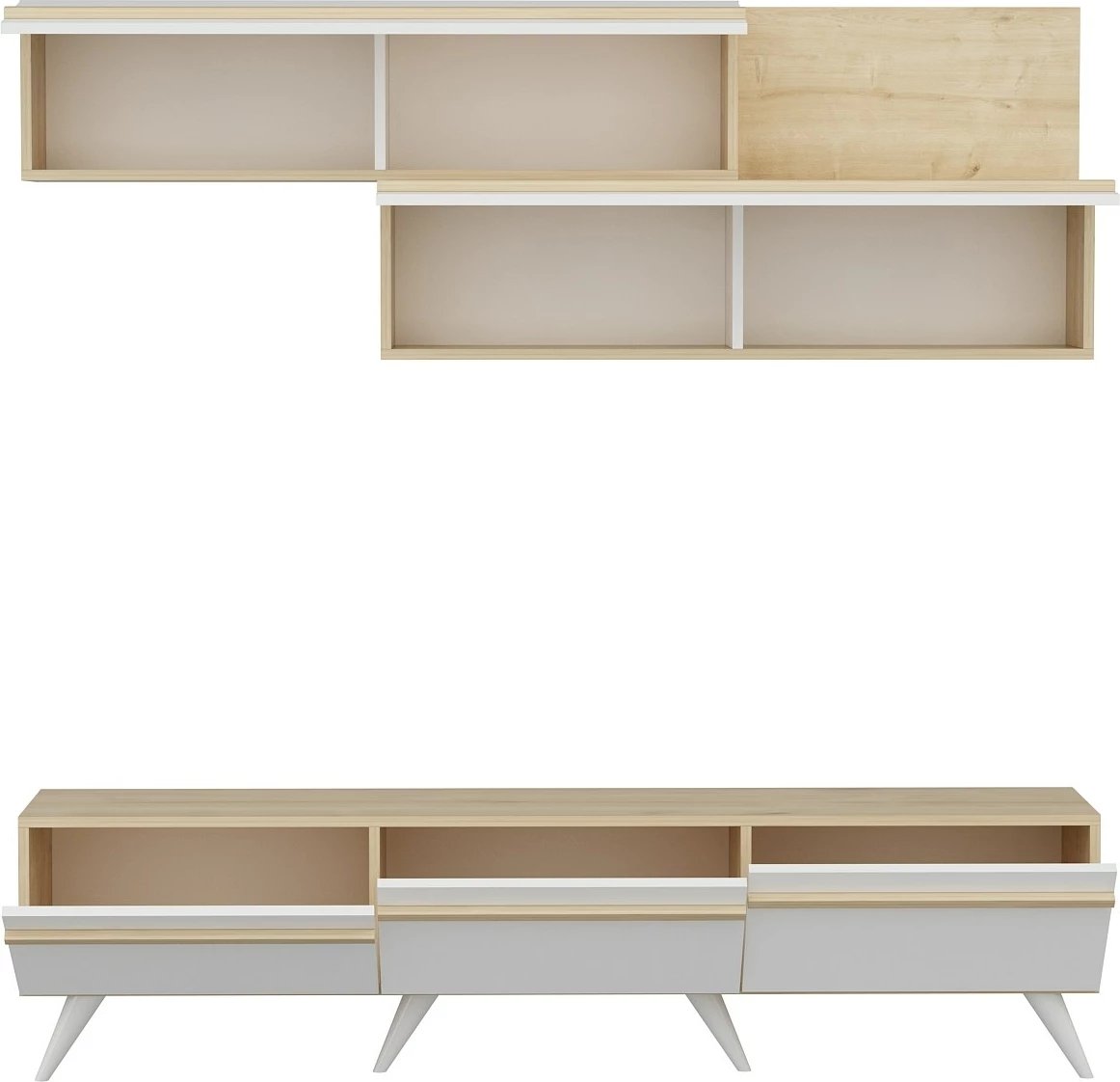 Komodë TV Skye Decor, Amsterdam - ngjyrë safir, e bardhë