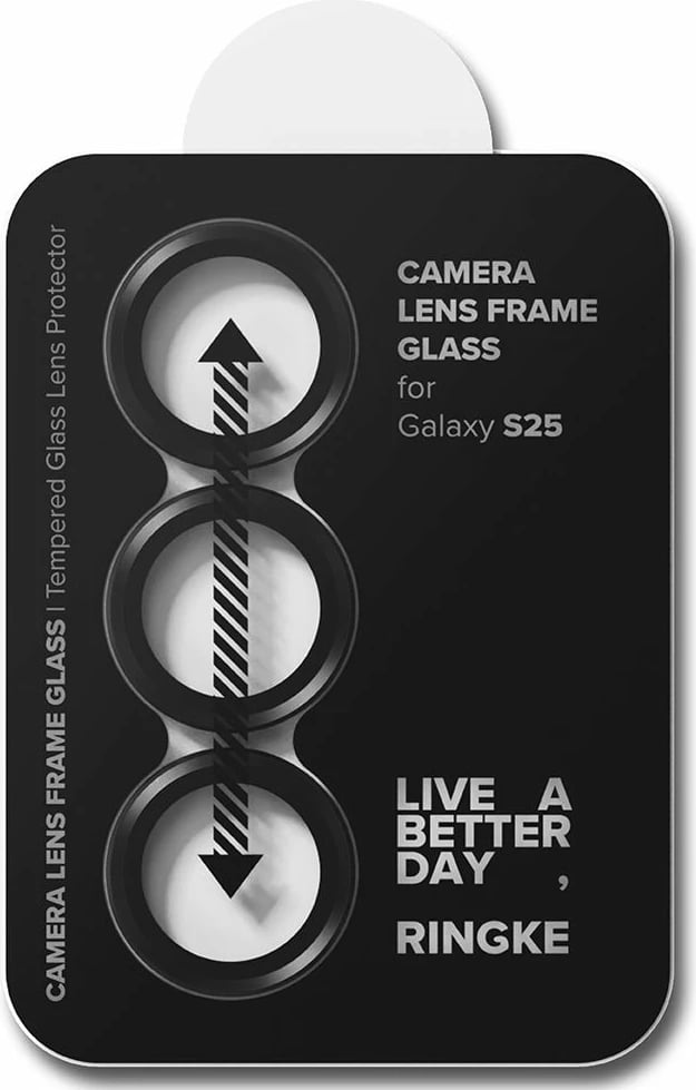 Mbrojtës kornize kamere Ringke për Samsung Galaxy S25, 2 copë, Zi