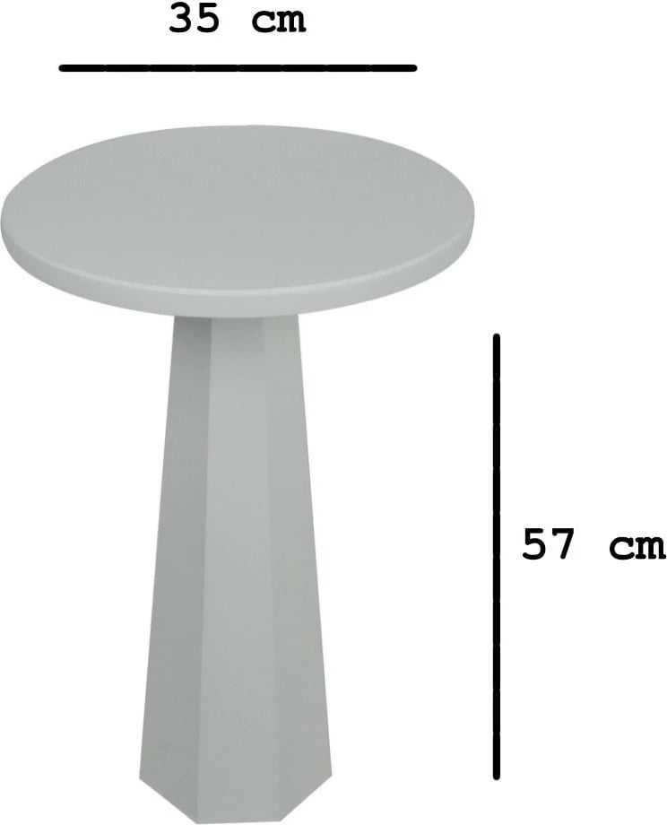 Tavolinë anësore Skye Decor, Lilyum 57, e bardhë