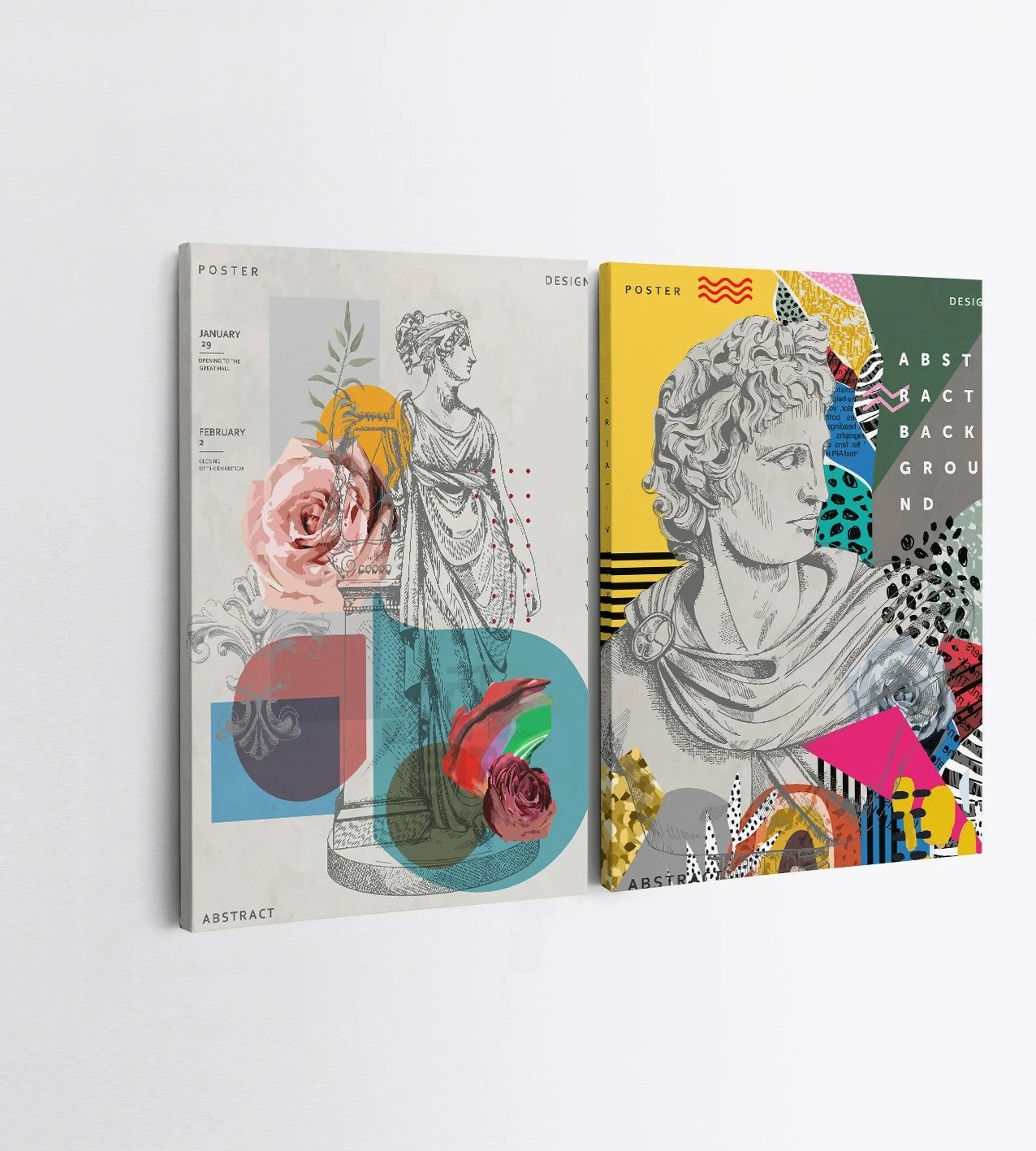 Pikturë dekorative në kanavacë (2 copë), Wallity, 2KNV4311, 50x70