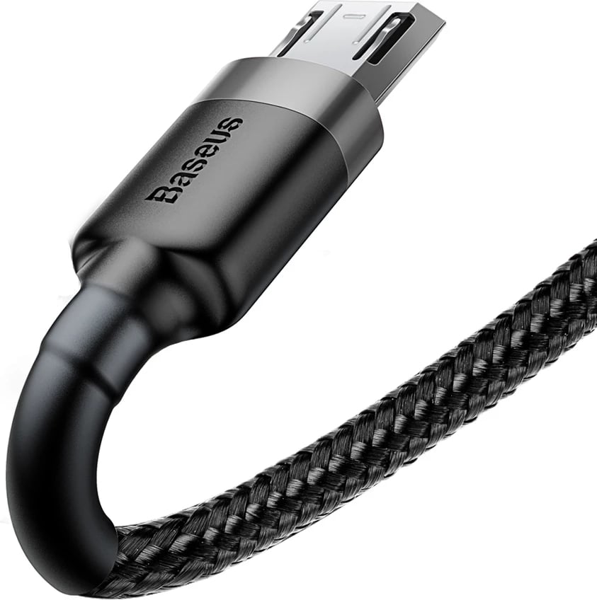 Kabllo Baseus Cafule CAMKLF-BG1, USB-A në micro USB, 1m, e zezë-gri