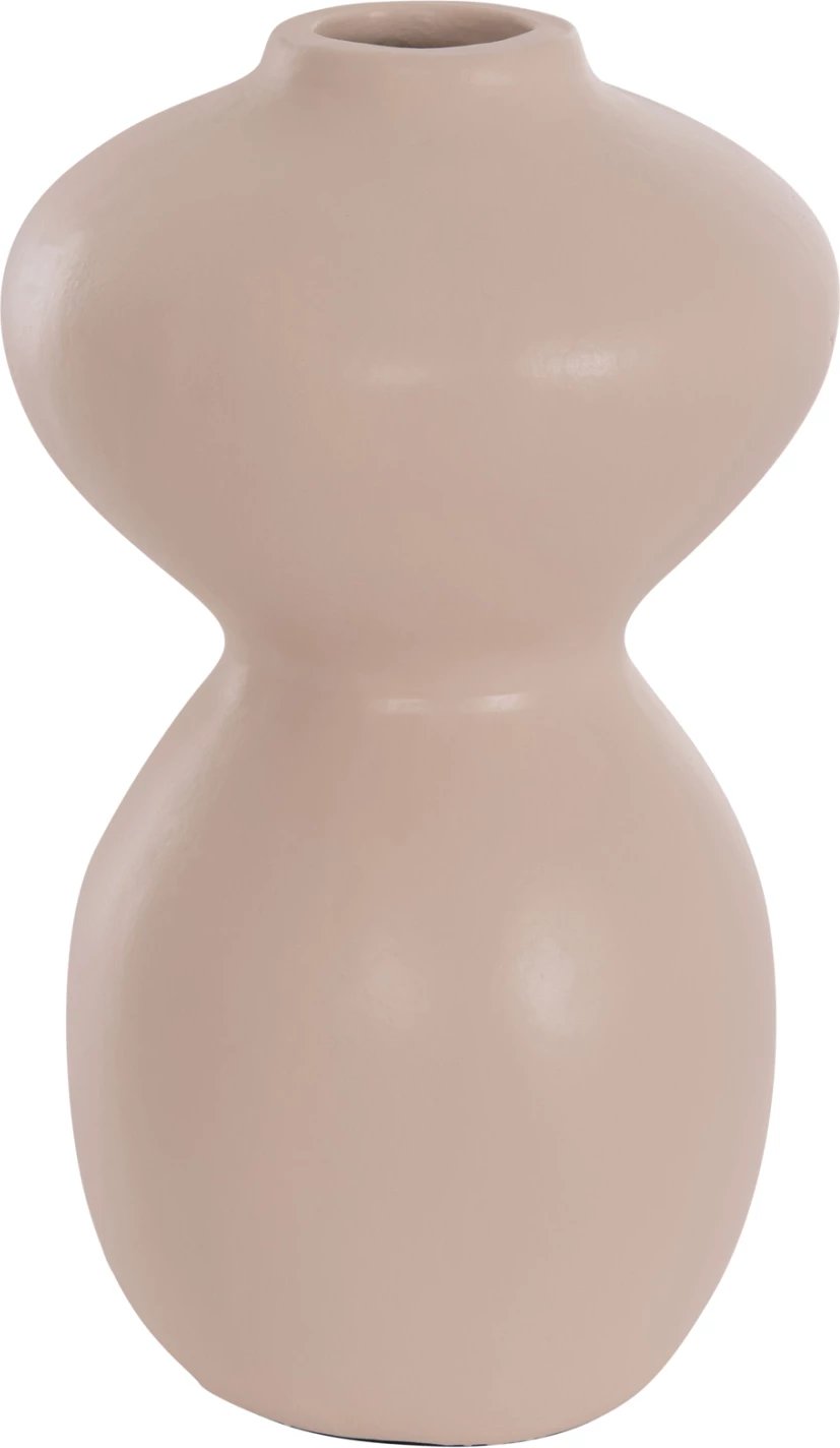 Vazo dekorative tavoline NELLY, terrakotë, ngjyrë krem e bardhë, FH4669.02, 22x35cm