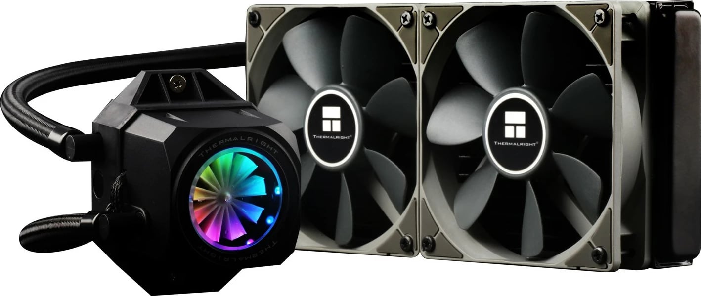 Ftohës i lëngshëm Thermalright Turbo Right 240C, All-in-one, 2x12cm, i zi