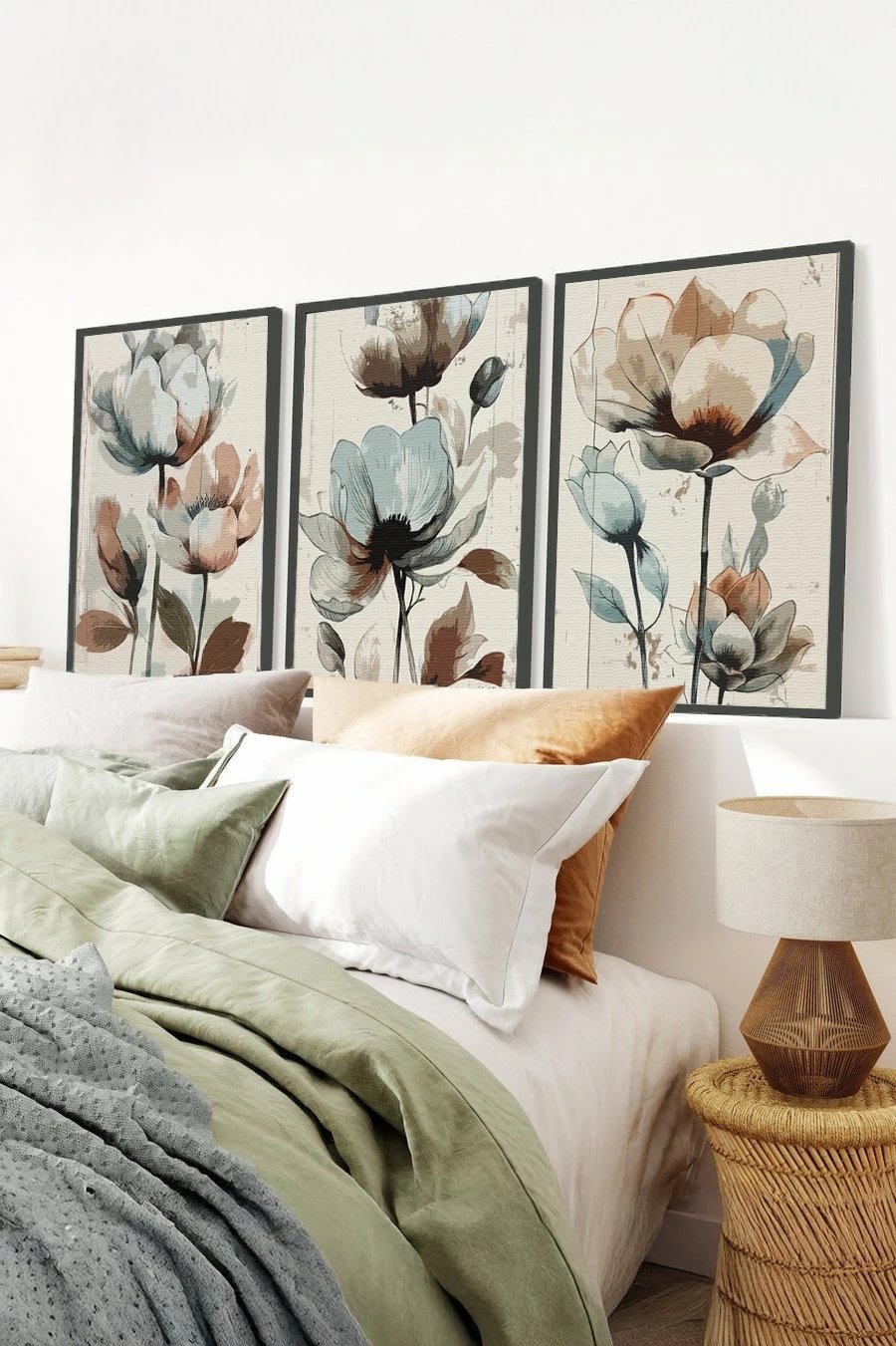 Pikturë dekorative me kornizë MDF (3 copë), Wallity, Huhu478S, 20x30cm