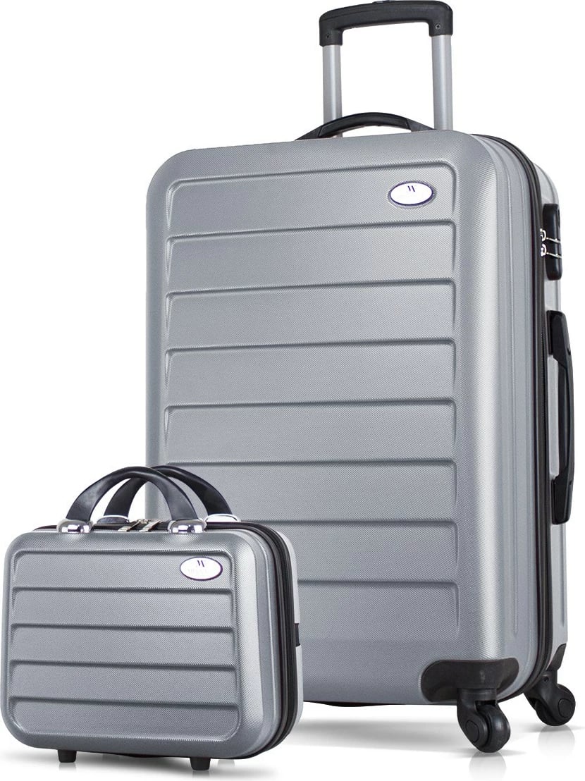 Set valixhesh (2 copë), gri, Zoozie Bags, 4865