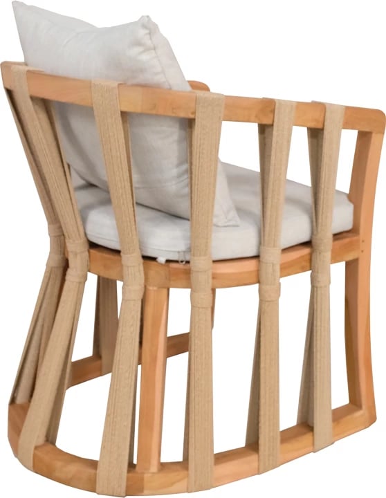 Karrige Morani skelet dru tik dhe pëlhurë, ngjyrë natyrale, 61x66x75cm