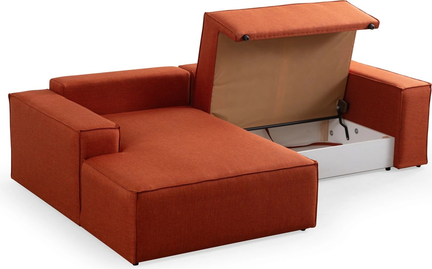 Kënd divan-krevat Atelier del Sofa, kënd i majtë, portokalli