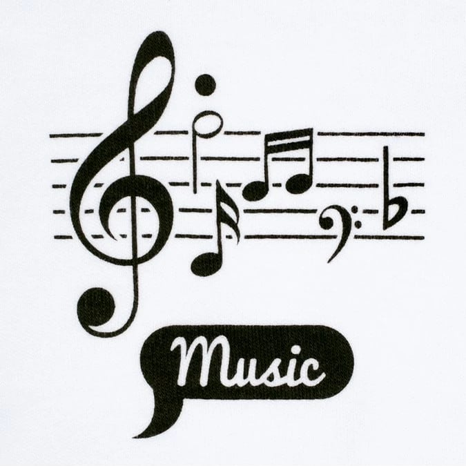 bluzë bebe, New Baby, Music, 100% pambuk, madhësia 56 (0-3m), e bardhë