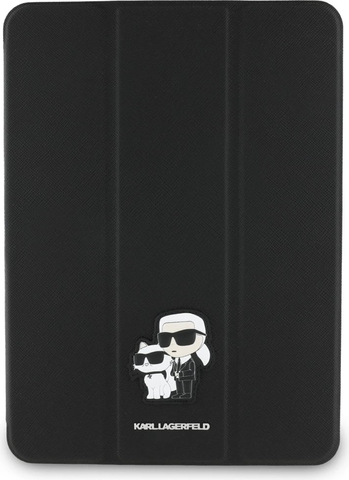 Mbështjellës Karl Lagerfeld Saffiano Magnetic Karl & Choupette për iPad Air 11" 2024, i zi