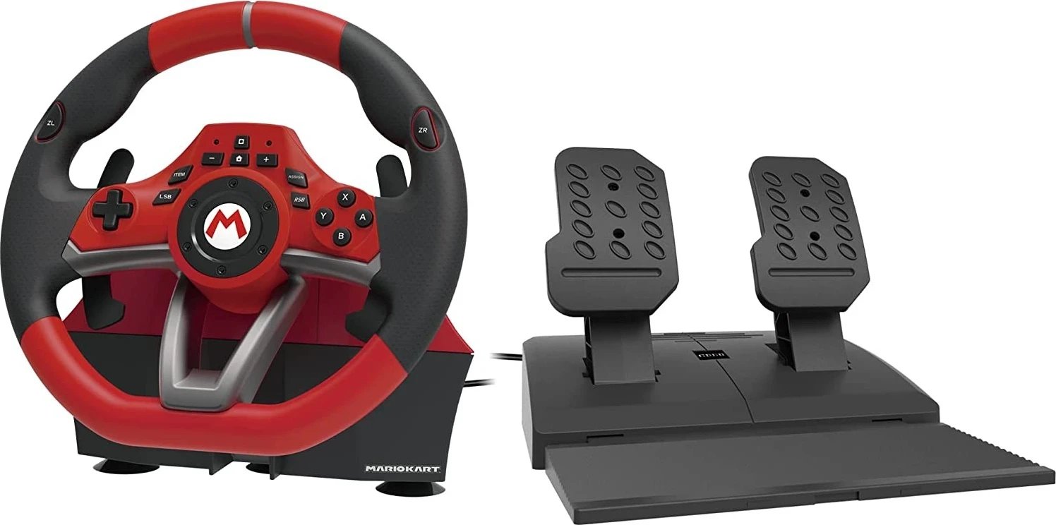 Timoni Nintendo Switch Mario Kart Racing Wheel Pro DELUXE, 28 cm, i zi-kuq