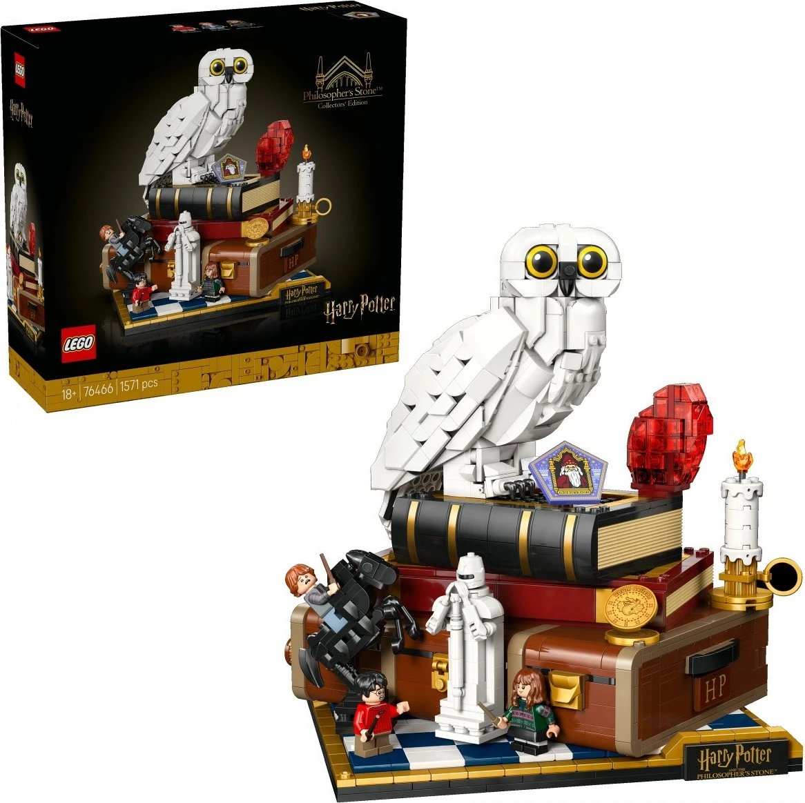 Blloqe ndërtimi LEGO Harry Potter 76466 Philosopher's Stone Collector's Edition, 1571 pjesë, set ekstra i madh