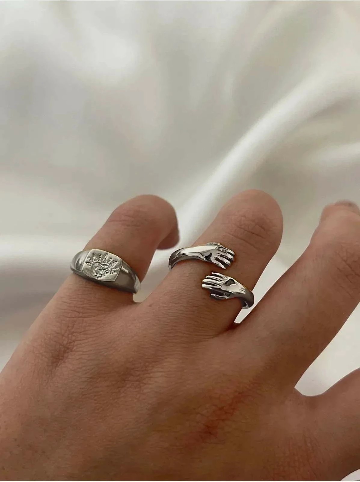 Unazë argjendi Jumeon, Gms-Gozelyz, e rregullueshme, gur zirkon