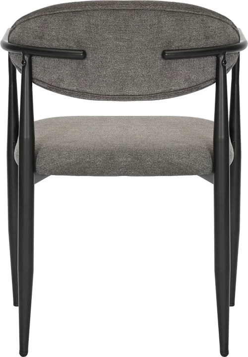 Fotel Kalone, material stof, ngjyrë antracit, këmbë të zeza matte, 56x55x78cm