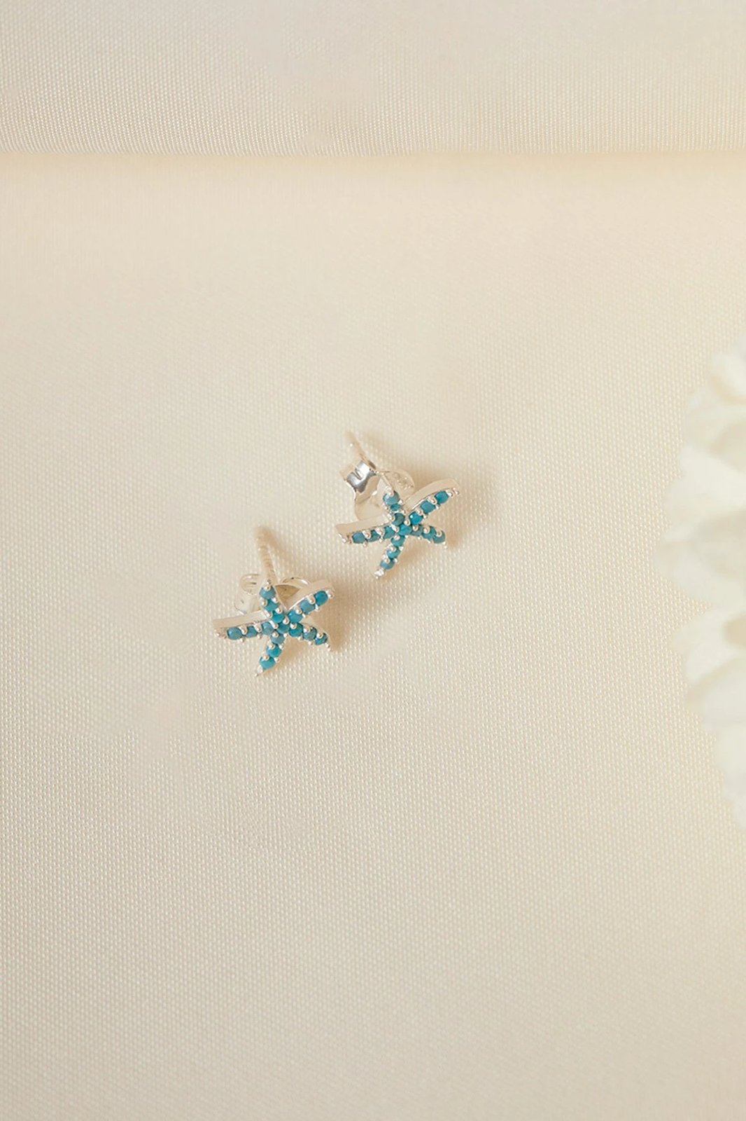 Set varëse dhe vathë argjendi, ngjyrë kaltër, ELKSET80060M