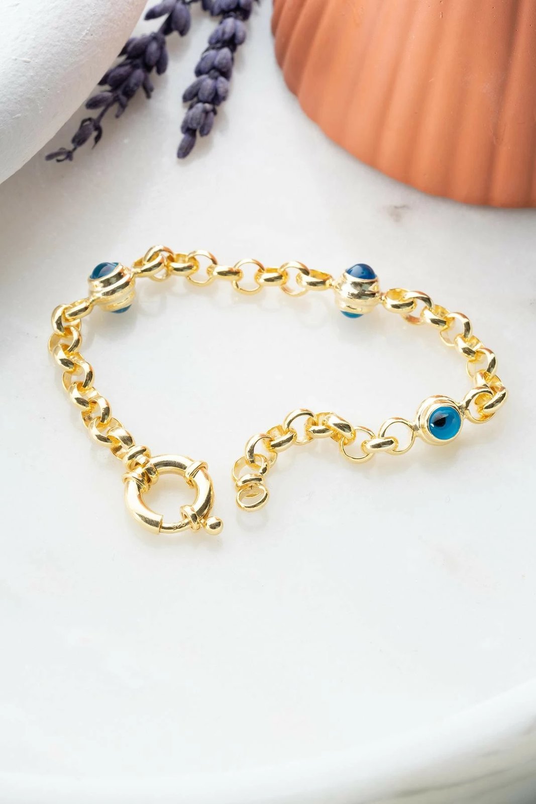 Byzylyk argjendi Jumeon, ngjyrë ari dhe turquoise, NRZ999108