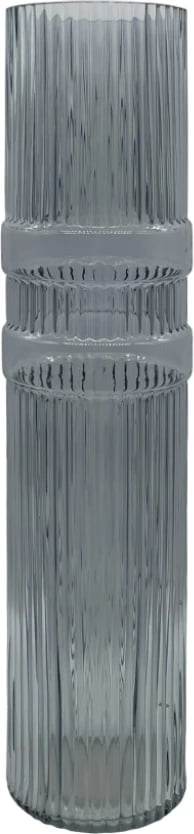 Vazo BAGUE, qelq, ngjyrë kaltër e çelët, 10x10x45 cm