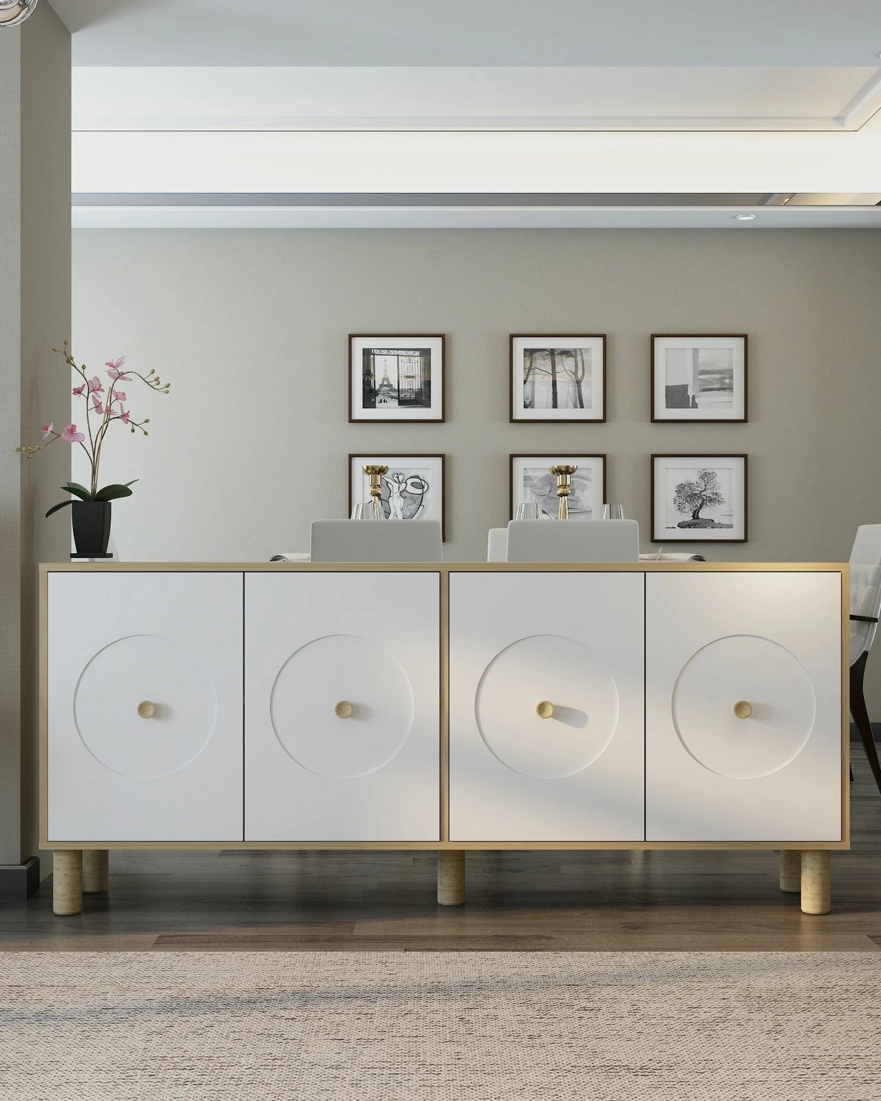 Konsol Skye Decor, Deren KX180 Bohem, lis safir, e bardhë