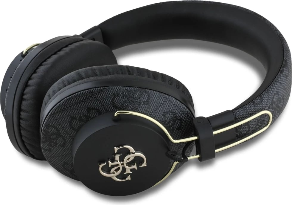Kufje Guess Metal 4G Logo, Bluetooth 5.3, ENC, IPX4, të zeza, me qese mbrojtëse