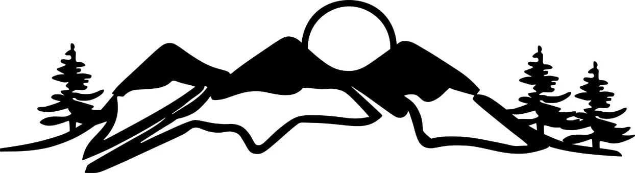 Aksesor dekorativ metalik për mur, Wallity, Snowtain, ngjyrë e zezë, 106x29cm