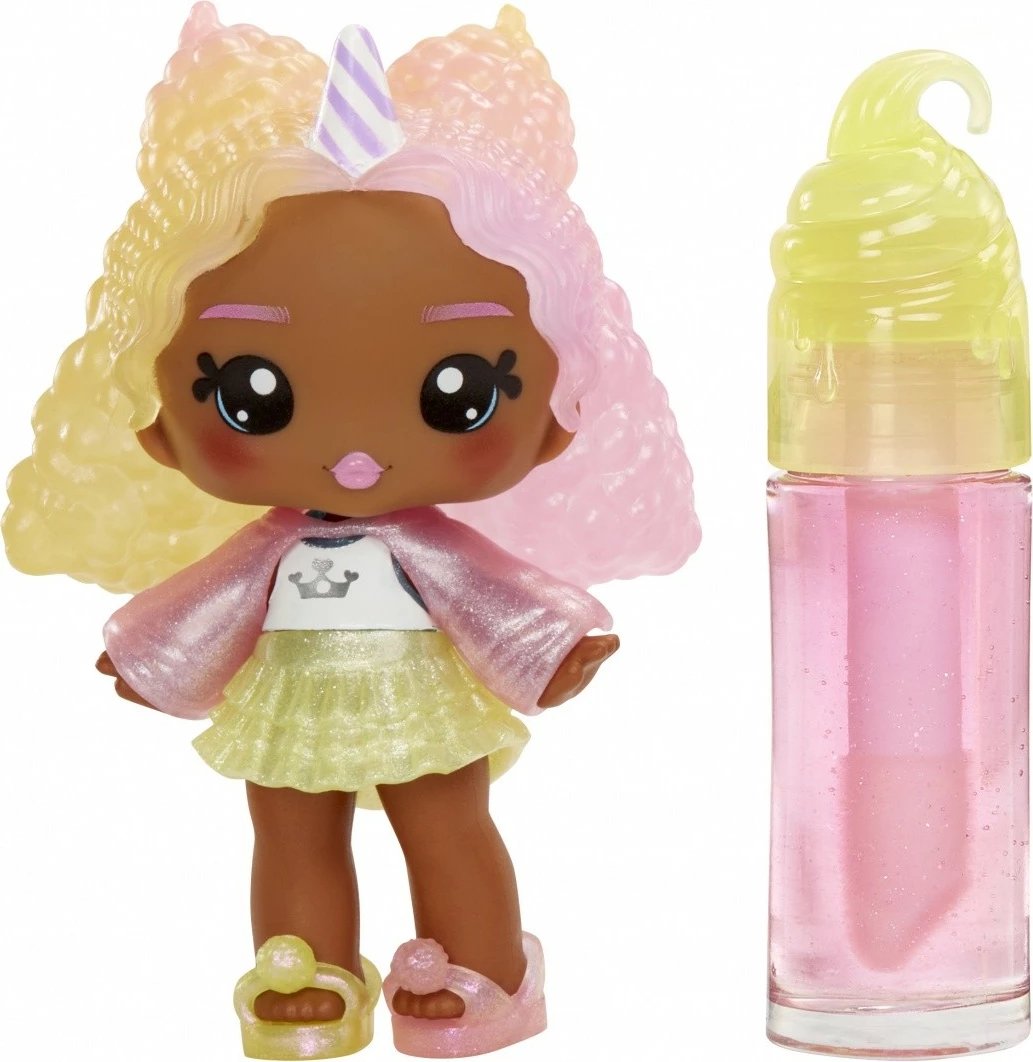 Set lodër dhe lip gloss Yummiland nga MGA, S2, Cotton Candy, me kukull të vogël aromatike