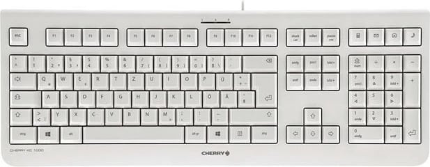 Tastierë Cherry KC 1000, Full-size, USB, AZERTY, Gri