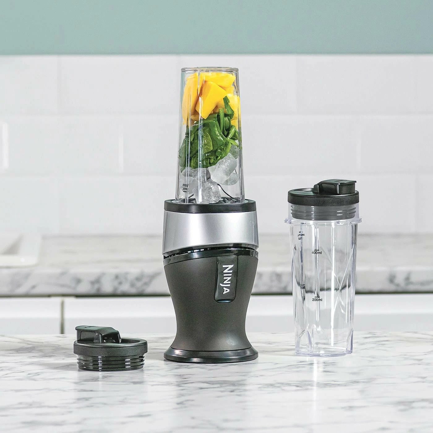 Blender tavoline Ninja QB3001, 0.47 L, 700 W, Ngjyrë e zezë, Argjend