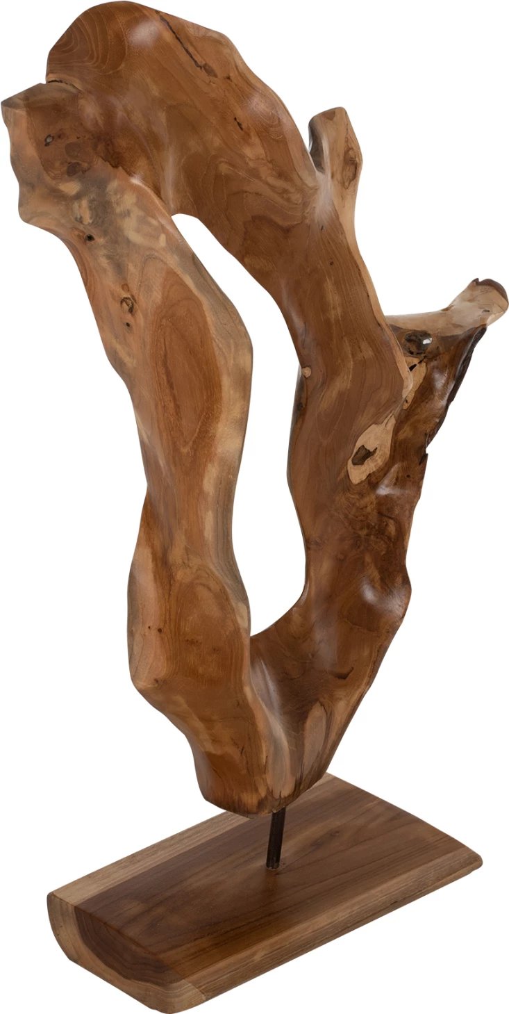 Dekor për tavolinë FH7713, dru tik i fortë, natyral, 26x16x70 cm Dekor për tavolinë FH7713, dru tik i fortë, natyral, 26x16x70 cm