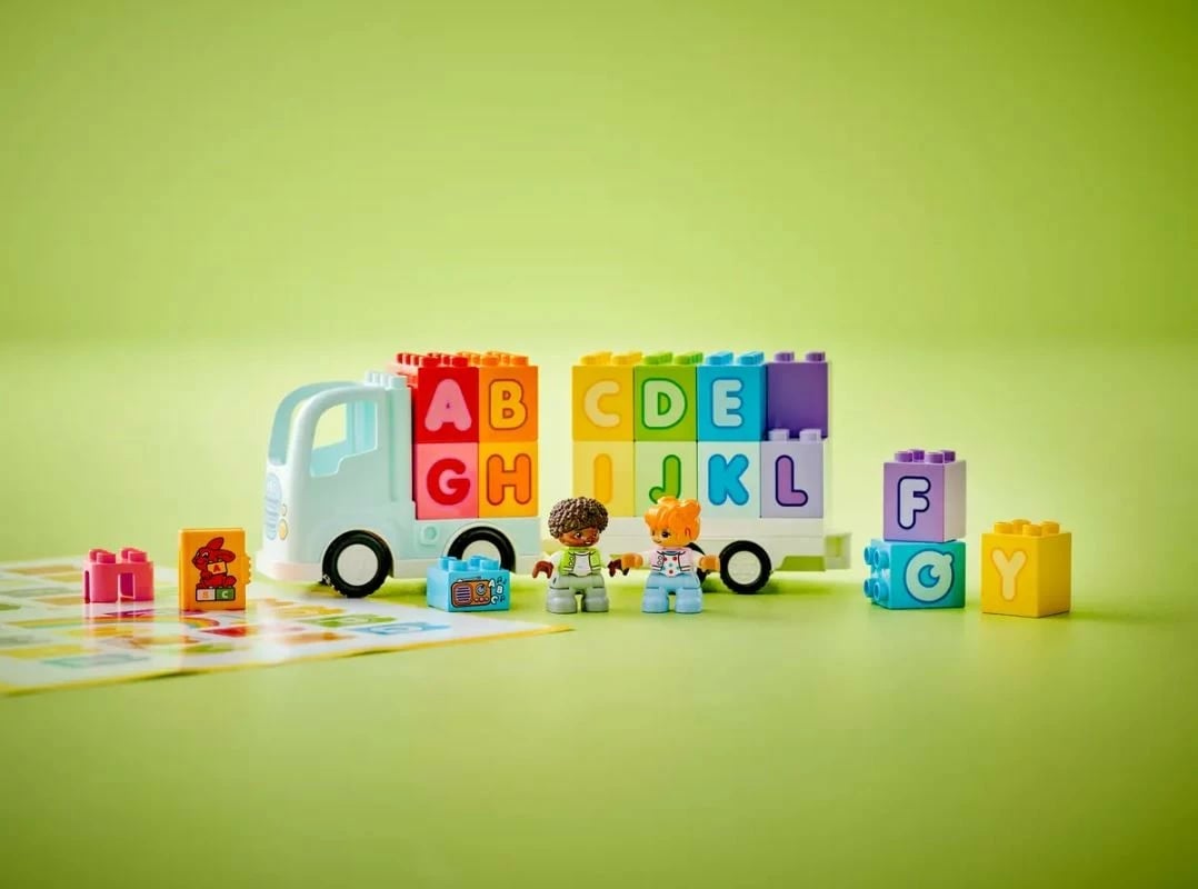 Set lodrash LEGO DUPLO 10421 Kamion me Alfabet, plastikë, 36 pjesë, për fëmijë 2+