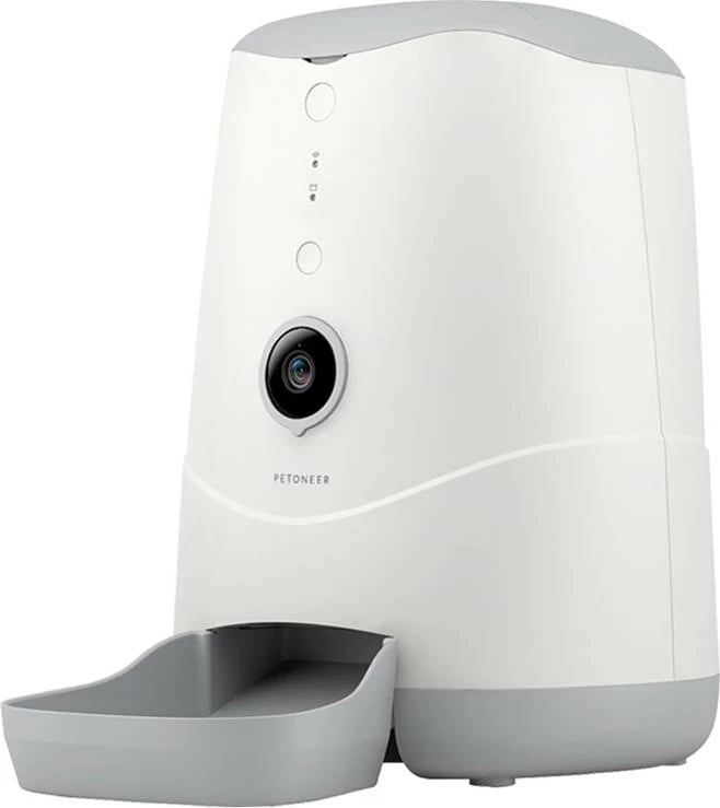 Shpërndarës ushqimi smart Petoneer Nutri Vision PF007 me kamerë, 3.7L, për mace dhe qen të vegjël, Bardhë