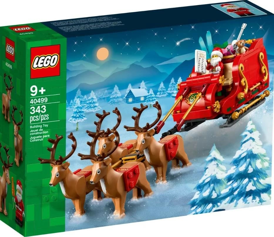 Set ndërtimi LEGO Santa's Sleigh 40499, 343 pjesë, plastikë