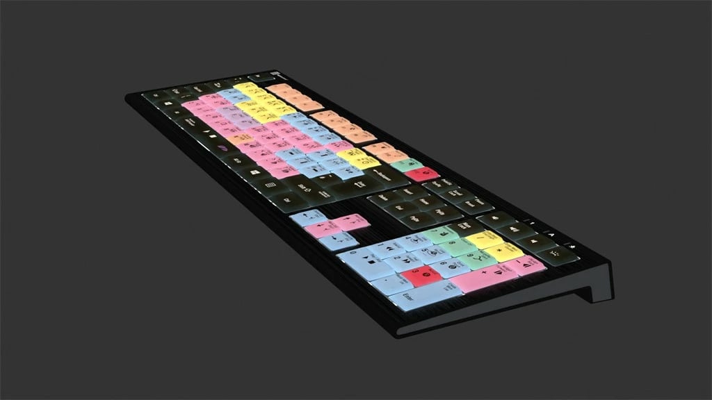 Tastierë LogicKeyboard Astra 2 Pro Tools UK për PC, me taste të ngjyrosura