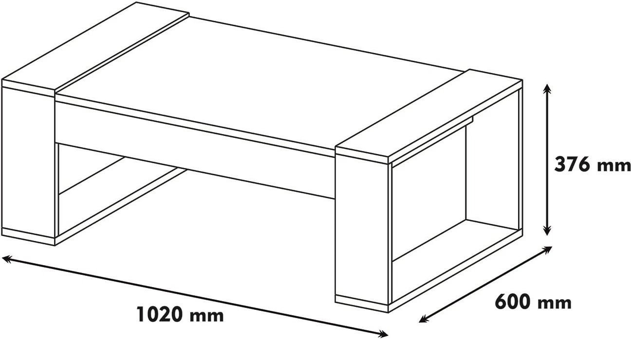 Tavolinë për kafe Hanah Home, Venüs, ngjyrë arrë dhe krem