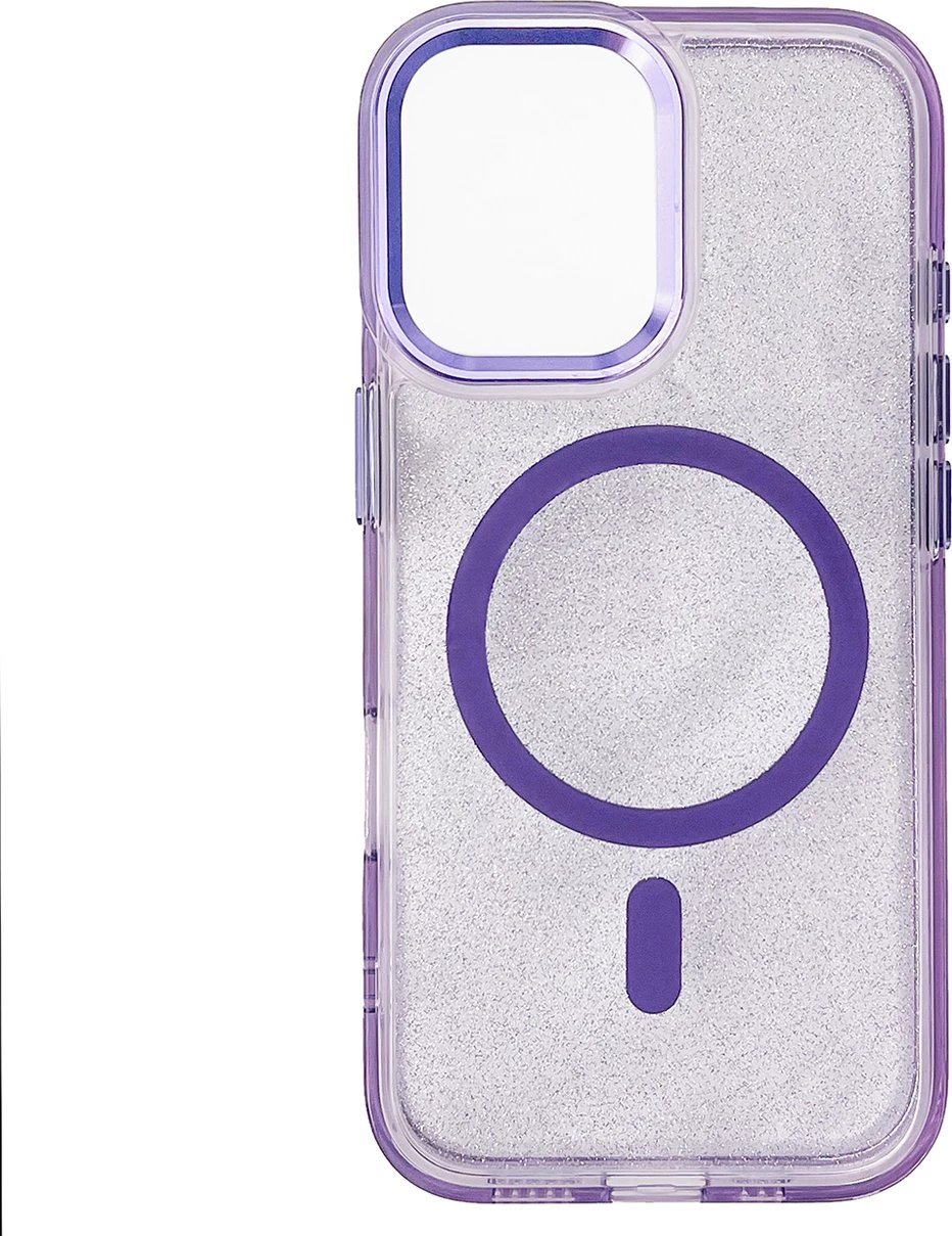 Mbështjellës Wozinsky Glitter Case MagSafe për Samsung Galaxy S24 FE, vjollcë me shkëlqim