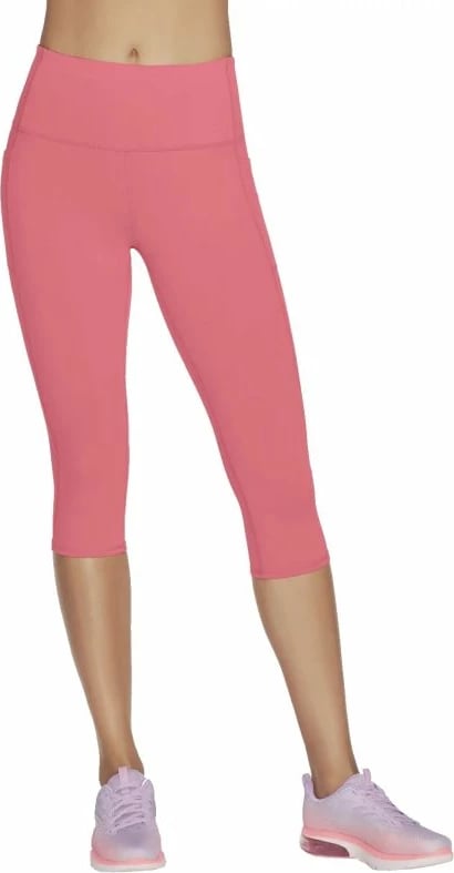 Shorce capri për femra Skechers, të kuqe